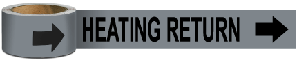 Heating Return Pipe Marker on a Roll