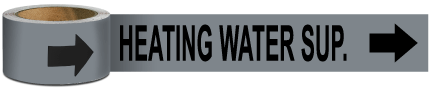 Heating Water Sup. Pipe Marker on a Roll