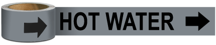 Hot Water Pipe Marker on a Roll