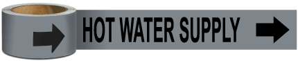 Hot Water Supply Pipe Marker on a Roll