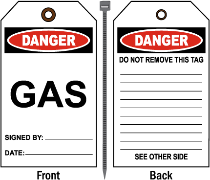 Danger Gas Tag