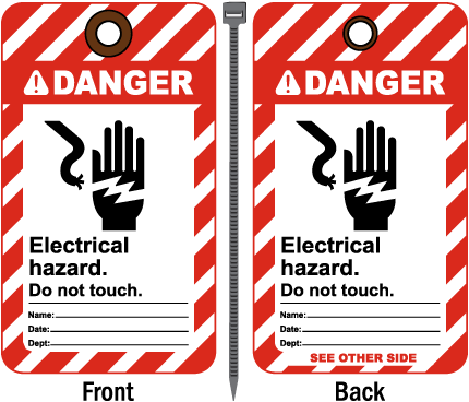 Danger Electrical Hazard Tag