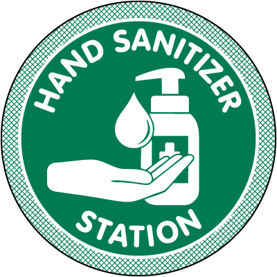 Hand Sanitizer Station Floor Sign