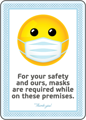 Mask Required While on Premises Sign