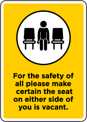 Make Certain to Sit Apart Sign
