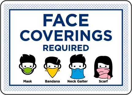 Face Coverings Required Sign