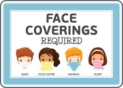 Face Coverings Required Sign