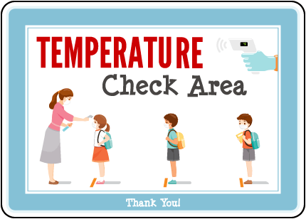 Temperature Check Area Sign