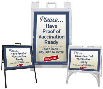 Have Proof of Vaccination Ready Sandwich Board Sign