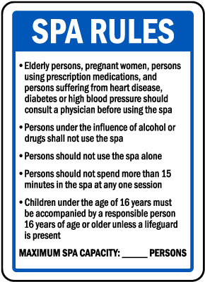 Illinois Spa Rules Sign