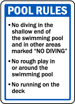 Iowa Pool Rules Sign
