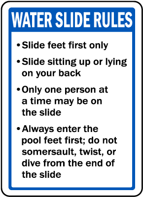 New Mexico Water Slide Rules Sign