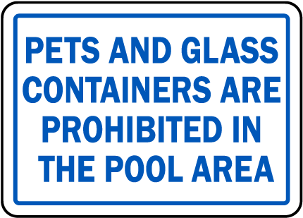North Carolina No Pets No Glass Sign