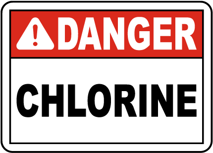 Wyoming Danger Chlorine Sign