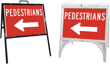 Pedestrians to the Left Sign