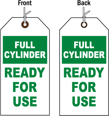 Full Cylinder Ready For Use Tag