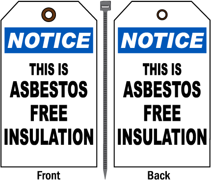 This Is Asbestos Free Insulation Tag