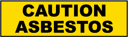 Caution Asbestos Label