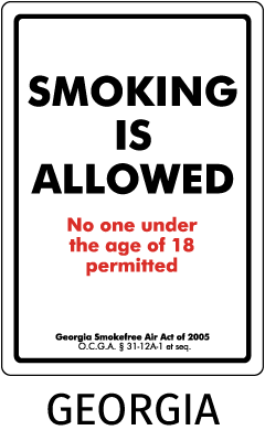 Georgia No Smoking Sign