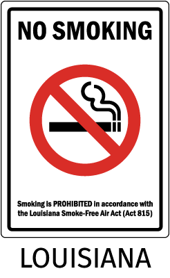 Louisiana No Smoking Sign