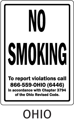 Ohio No Smoking Sign