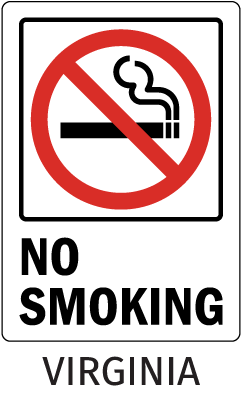 Virginia No Smoking Sign