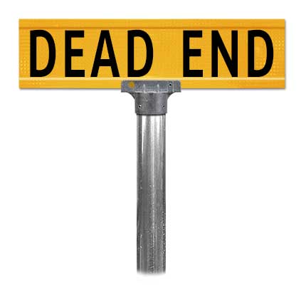 Extruded Dead End Street Name Sign