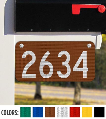 Horizontal 911 Address Sign — Numbers Only