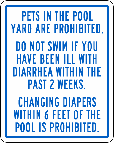 Texas Pool Rules Sign