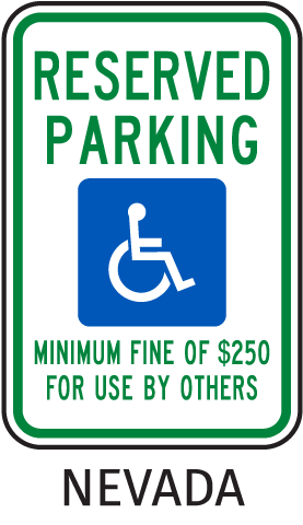 Nevada Accessible Parking Sign
