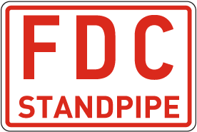 FDC Standpipe Sign