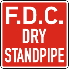 F.D.C. Dry Standpipe Sign