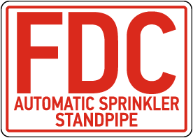 FDC Automatic Sprinkler Standpipe Sign