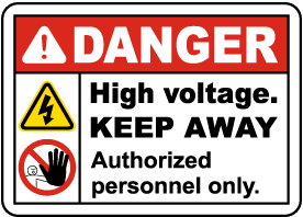 High Voltage Keep Away Sign