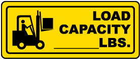 Forklift Load Capacity Label