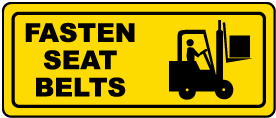 Fasten Seat Belts Label