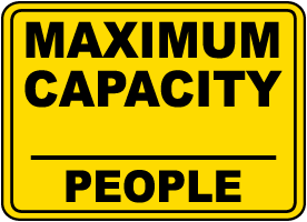 Maximum Capacity (People) Sign