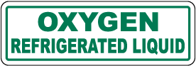 Oxygen Refrigerated Liquid Label