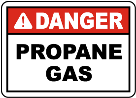 Danger Propane Gas Label