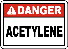 Danger Acetylene Label