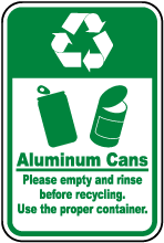 Aluminum Cans Recycle Label