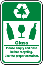 Glass Recycle Label