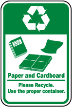 Paper & Cardboard Recycle Label