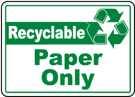 Recyclable Paper Only Label