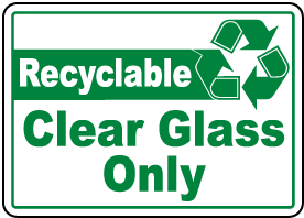 Recyclable Clear Glass Only Label