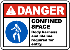 Body Harness Required Label