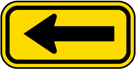 Black / Yellow Arrow Sign
