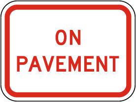 On Pavement Sign