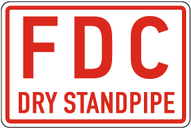 FDC Dry Standpipe Sign