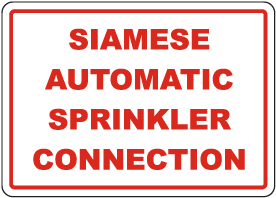 Siamese Automatic Sprinkler Connection Sign